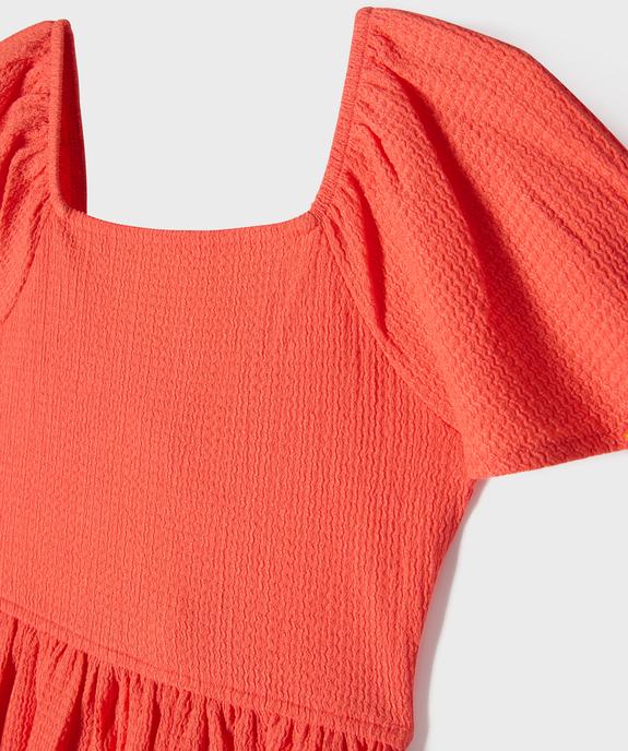 Robe en maille texturée à col modulable fille vue2 - GEMO 4G FILLE - GEMO