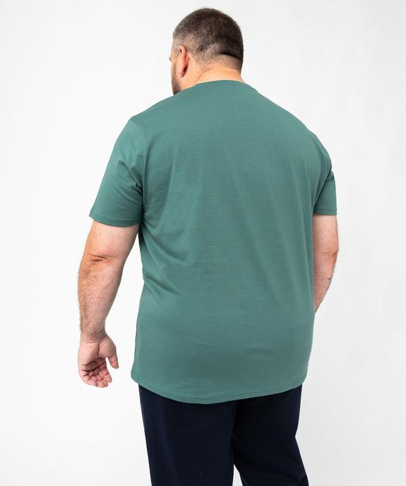 Tee-shirt à manches courtes et col rond homme vue6 - GEMO 4G HOMME - GEMO