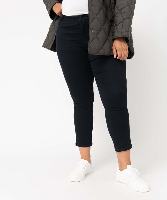 Pantalon femme grande taille coupe slim en toile extensible vue1 - GEMO (G TAILLE) - GEMO