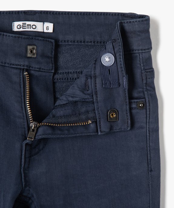 Pantalon uni extensible coupe Slim garçon vue2 - GEMO (ENFANT) - GEMO