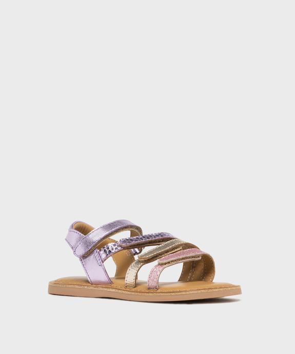 Sandales en cuir multibrides métallisées fille- Lovely Wings vue2 - LOVELY WINGS GEMO FOR GOOD - GEMO