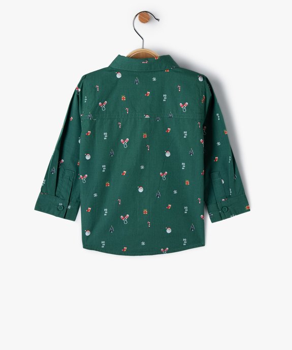 Chemise bébé garçon à motifs de Noël avec noeud papillon amovible vue4 - GEMO(BEBE DEBT) - GEMO