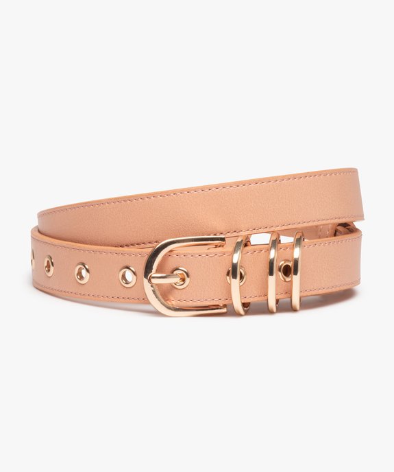 Ceinture femme avec boucle fantaisie en métal vue1 - GEMO (ACCESS) - GEMO