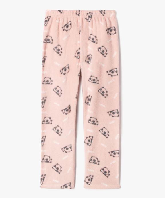 Pyjama 2 pièces en polaire imprimée fille vue3 - GEMO (ENFANT) - GEMO