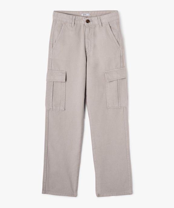 Pantalon cargo en toile de coton fille vue1 - GEMO (JUNIOR) - GEMO