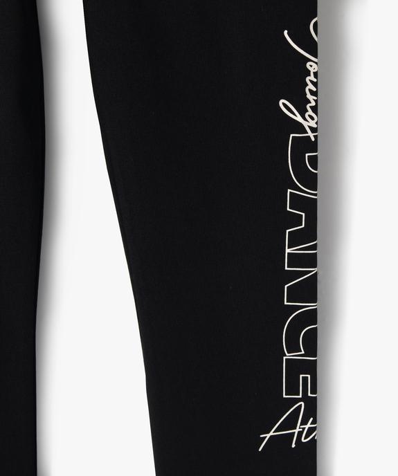 Legging long taille élastiquée avec inscription fille vue2 - GEMO (ENFANT) - GEMO