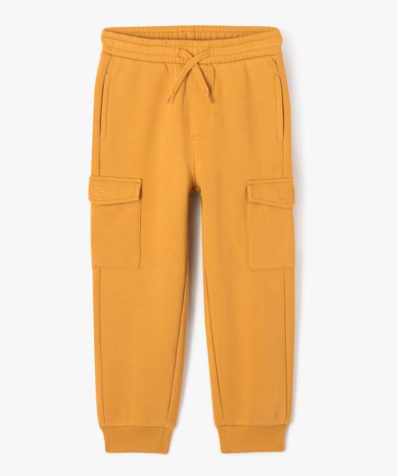 Pantalon de jogging molletonné avec poches à rabat garçon vue1 - GEMO (ENFANT) - GEMO
