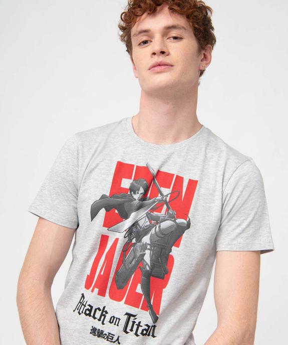 Tee-shirt homme à manches courtes imprimé - L'Attaque des Titans vue2 - ATTAQUE DES TITANS - GEMO