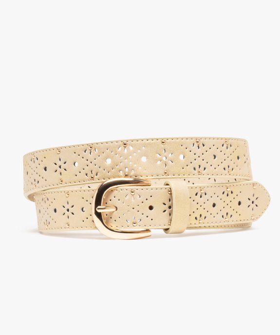 Ceinture brillante, ajourée et à clous femme vue1 - GEMO (ACCESS) - GEMO