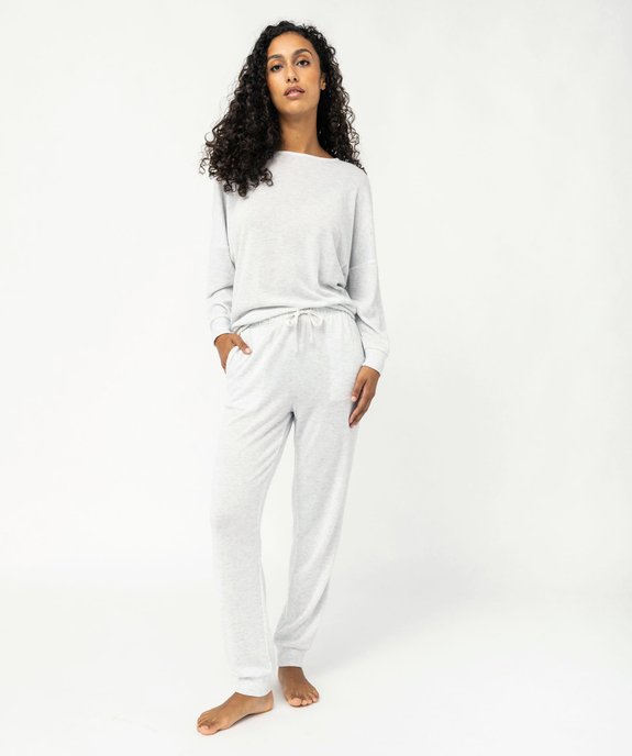 Haut de pyjama à manches chauve-souris femme vue5 - GEMO 4G FEMME - GEMO