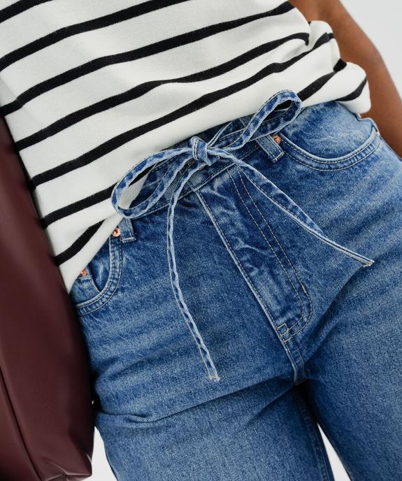 Jean Full Lenght Straight taille haute femme vue2 - GEMO 4G FEMME - GEMO