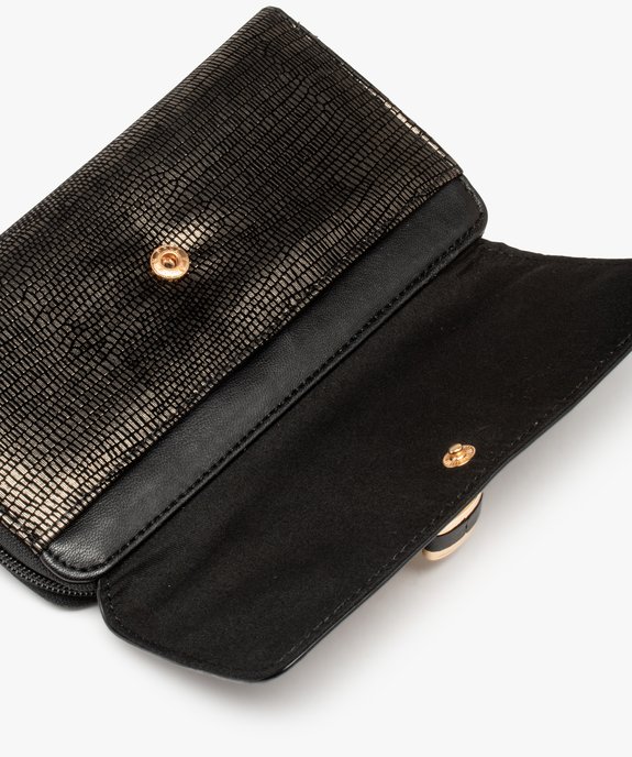 Portefeuille femme multimatières avec cadenas fantaisie vue4 - GEMO (ACCESS) - GEMO