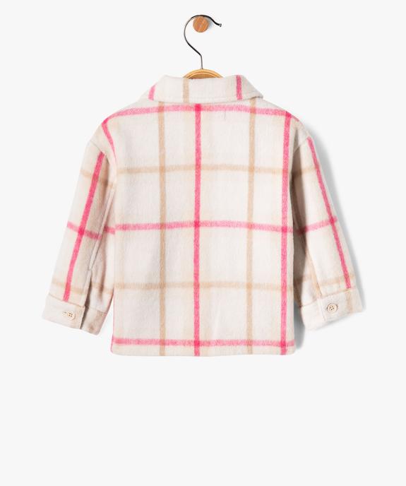 Chemise épaisse à carreaux bébé fille vue3 - GEMO(BEBE DEBT) - GEMO