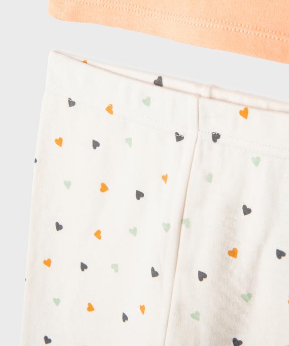 Pyjama 2 pièces bicolore en coton bébé fille vue3 - GEMO 4G BEBE - GEMO