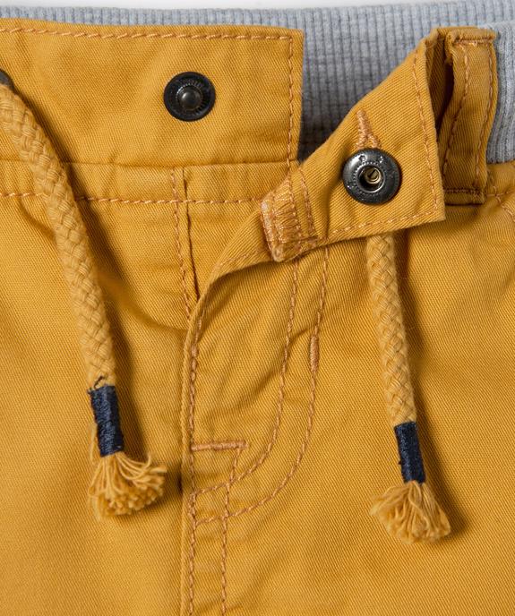 Pantalon coupe cargo doublé avec taille élastique bébé garçon  vue3 - GEMO(BEBE DEBT) - GEMO