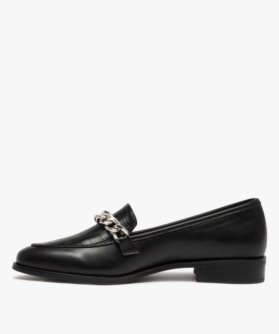 Mocassin femme à bout amande et bride en grosse chaîne vue3 - GEMO (CASUAL) - GEMO