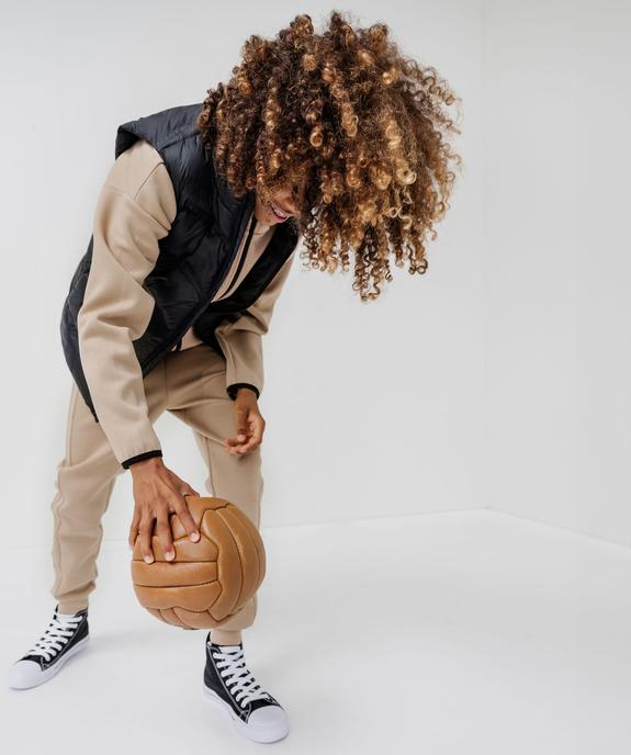 Sweat zippé à capuche en maille stretch garçon vue7 - GEMO (JUNIOR) - GEMO