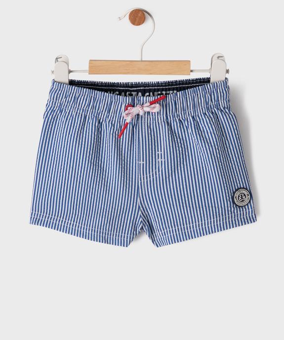 Short de bain à rayures anti UV bébé garçon - LuluCastagnette vue1 - LULU CASTAGNETTE GEMO FOR GOOD - GEMO