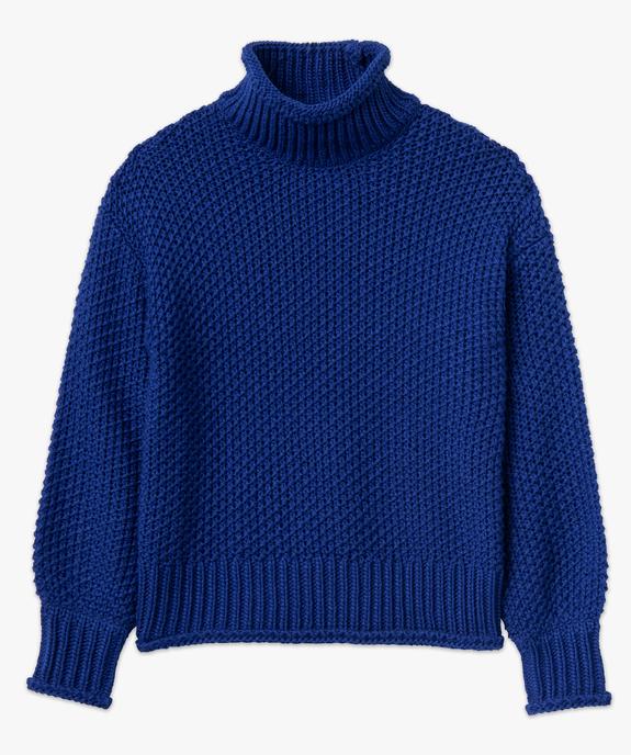 Pull à col montant en maille fantaisie femme vue4 - GEMO(FEMME PAP) - GEMO