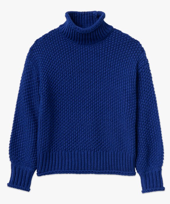 Pull à col montant en maille fantaisie femme vue4 - GEMO(FEMME PAP) - GEMO