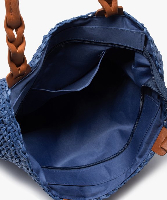 Sac cabas en paille unie vue3 - GEMO (ACCESS) - GEMO