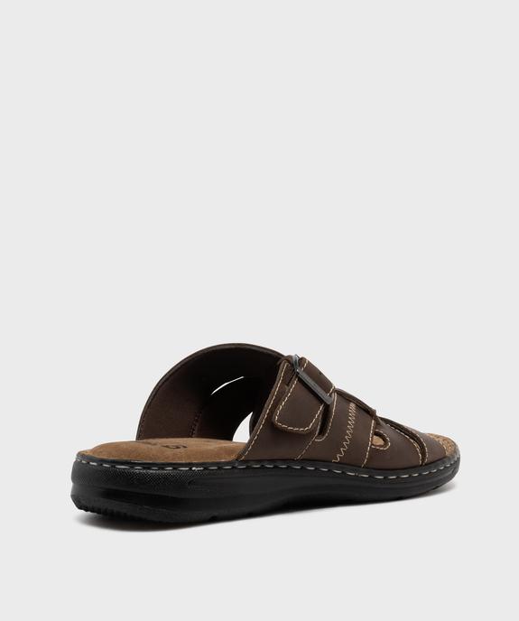 Sandales confort dessus et semelle intérieure cuir homme vue4 - G'FLEX GEMO FOR GOOD - GEMO