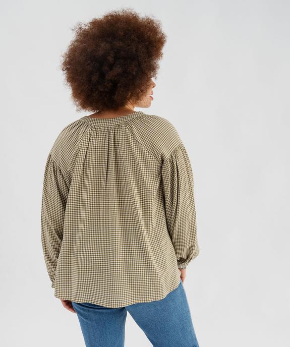 Blouse à motif vichy femme grande taille vue3 - GEMO (G TAILLE) - GEMO