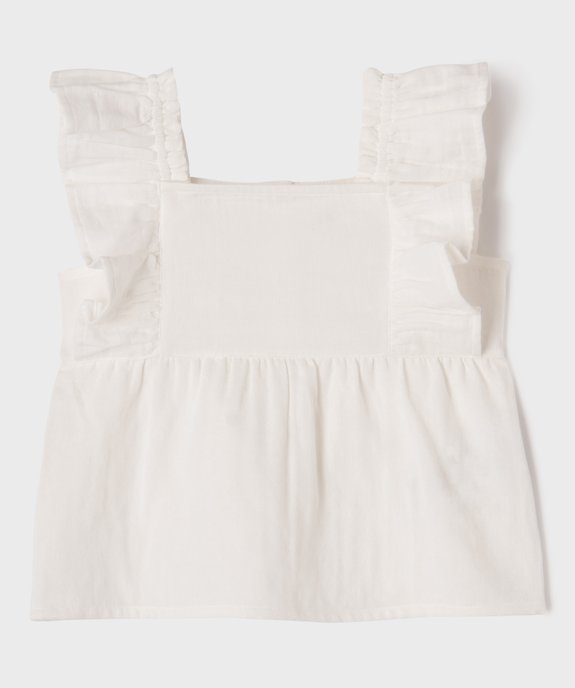 Blouse sans manches à volants coupe ample fille vue1 - GEMO 4G FILLE - GEMO