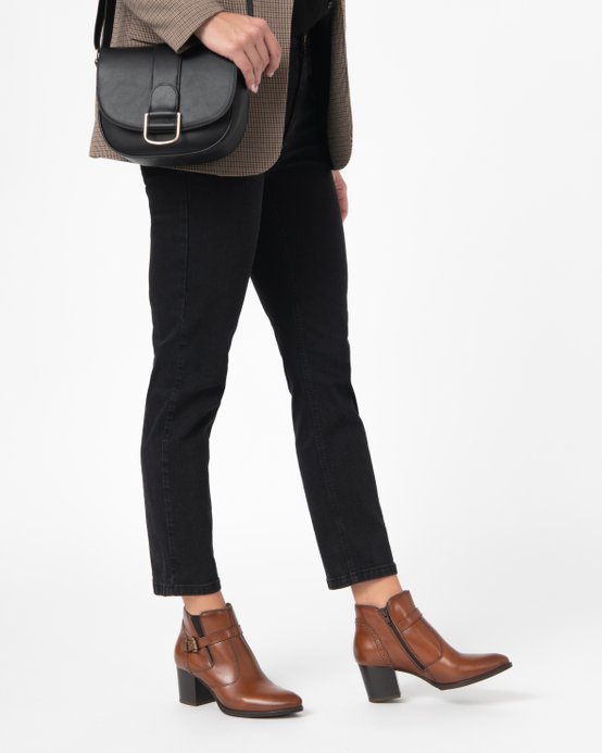 Boots pour femme avec bride et boucle métallique sur le côté vue6 - GEMO(URBAIN) - GEMO