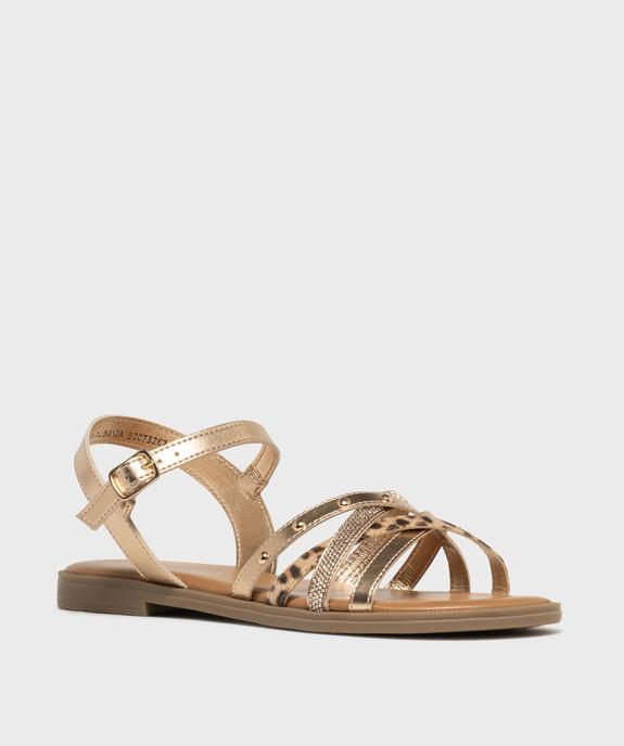 Sandales plates multibrides femme vue2 - FOLLOW ME - GEMO