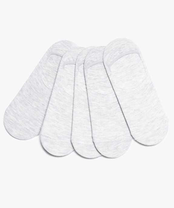 Chaussettes femme invisibles unies (lot de 5) vue1 - GEMO 4G FEMME - GEMO