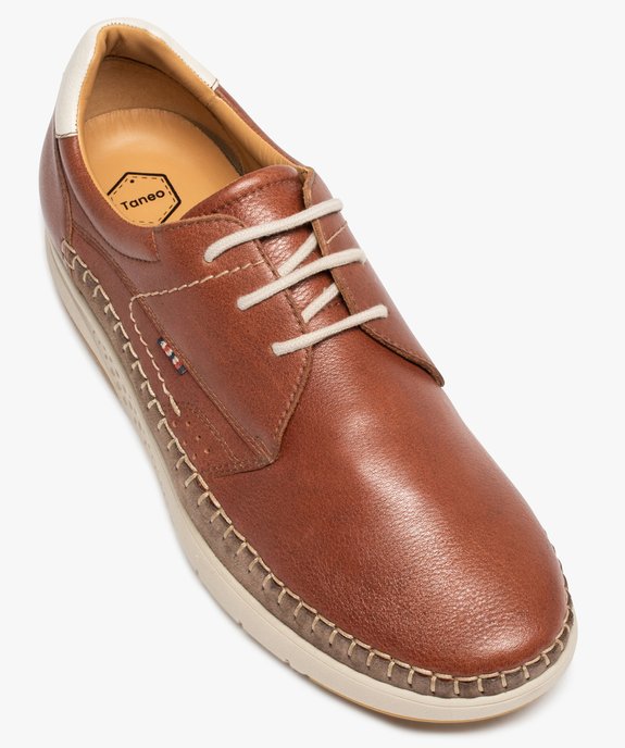 Derbies homme confort en cuir uni - Tanéo vue5 - TANEO - GEMO