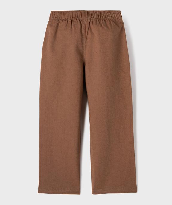 Pantalon en lin et coton avec taille ajustable garçon vue5 - GEMO (ENFANT) - GEMO