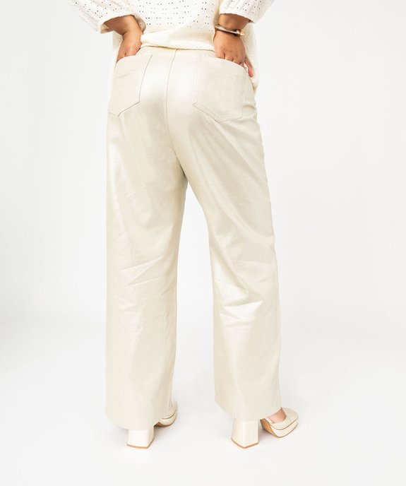 Jean enduit métallisé femme grande taille vue4 - GEMO (G TAILLE) - GEMO