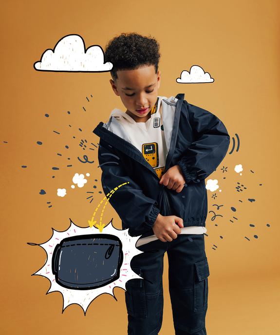 Blouson imperméable à capuche garçon vue1 - GEMO (ENFANT) - GEMO