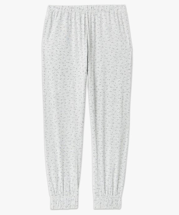 Pantalon de pyjama imprimé avec bas élastiqué femme vue7 - GEMO 4G FEMME - GEMO
