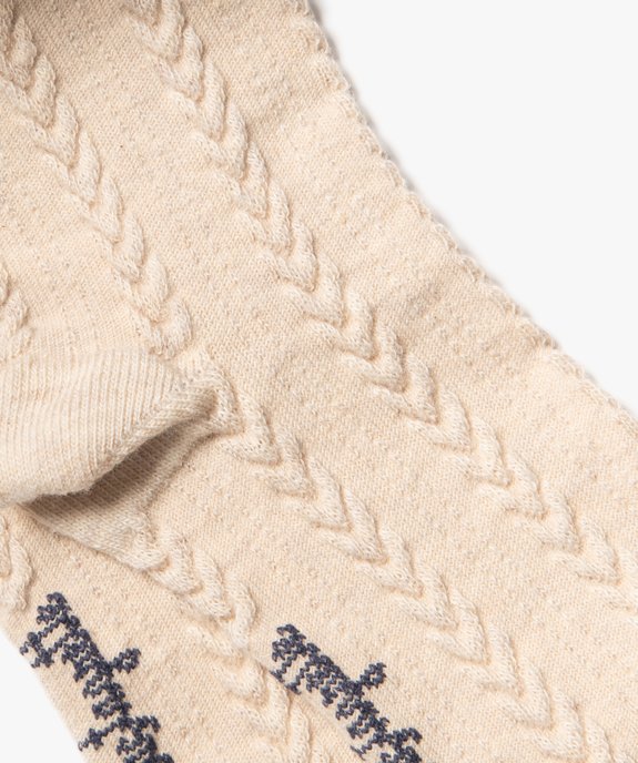 Collants chauds à torsades bébé fille - LuluCastagnette vue2 - LULUCASTAGNETTE - GEMO
