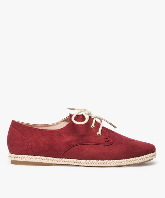 Derbies femme à semelle ornée de corde tressée vue1 - GEMO (CASUAL) - GEMO