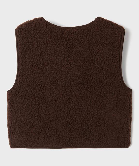 Gilet sans manches en maille sherpa fille vue5 - GEMO 4G FILLE - GEMO