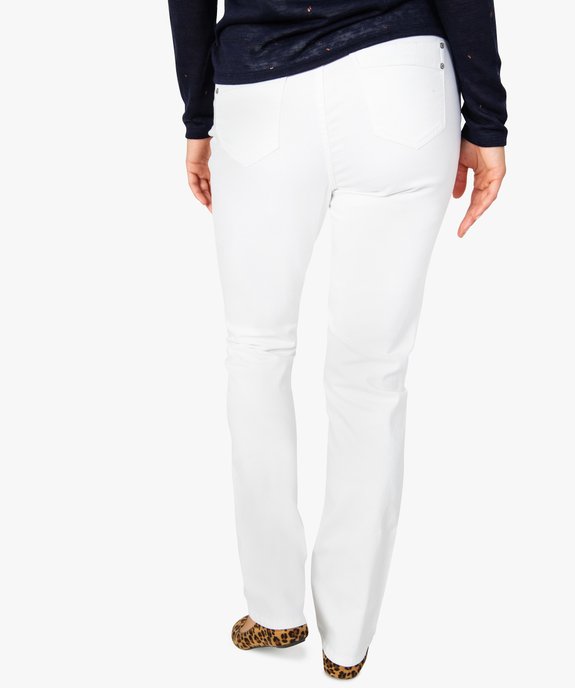 Pantalon femme regular taille haute en stretch vue3 - GEMO(FEMME PAP) - GEMO