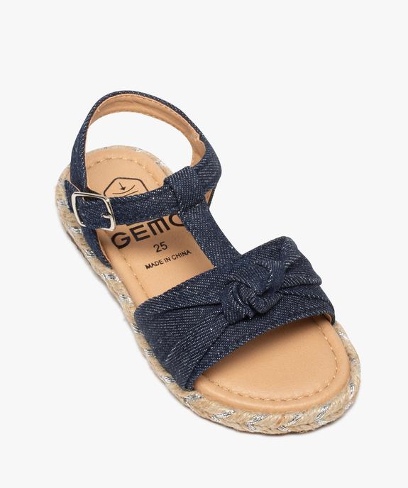 Sandales fille en denim à semelle en corde vue5 - GEMO (ENFANT) - GEMO