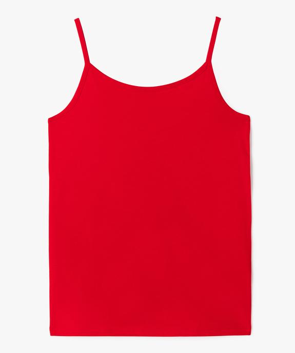 Débardeur en coton extensible à fines bretelles fille vue1 - GEMO 4G FILLE - GEMO