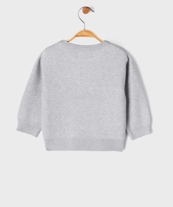 Pull en maille épaisse avec message bébé fille vue4 - GEMO(BEBE DEBT) - GEMO