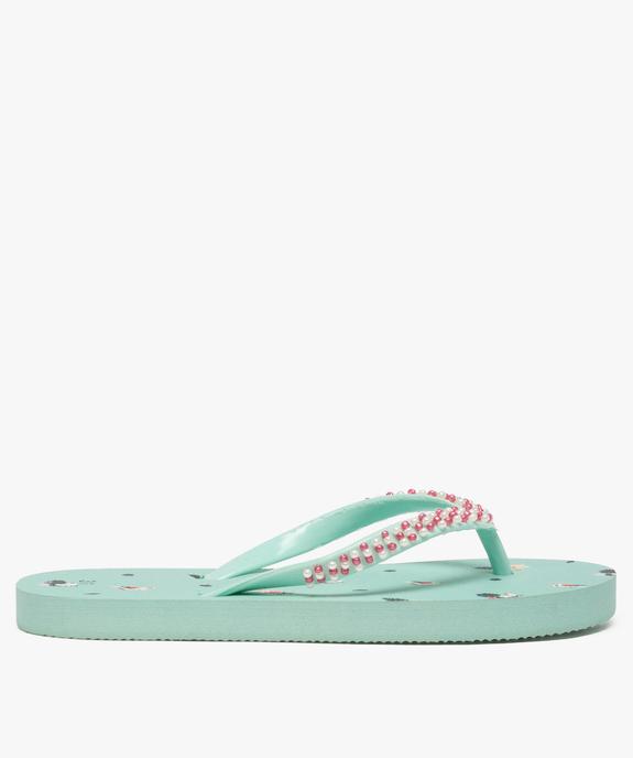 Tongs fille avec motifs oiseaux et perles sur les brides vue2 - GEMO (ENFANT) - GEMO