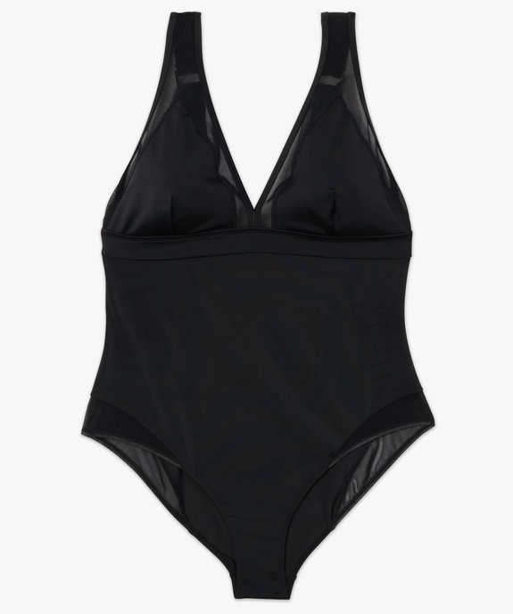Maillot de bain femme 1 pièce décolleté vue4 - GEMO (PLAGE) - GEMO