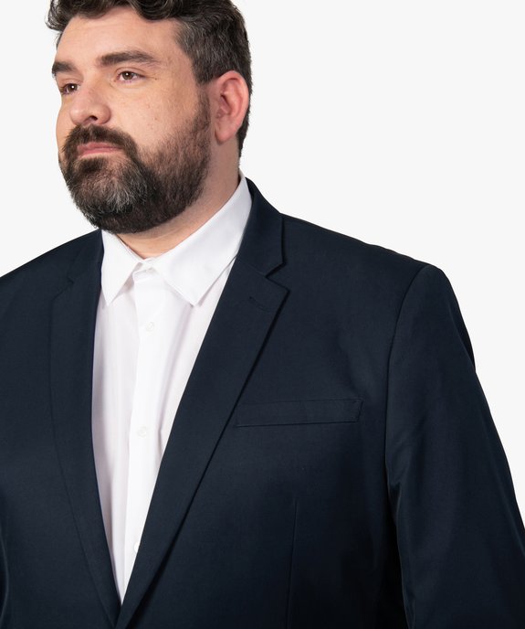 Veste de costume homme grande taille en matière satinée vue2 - GEMO (G TAILLE) - GEMO