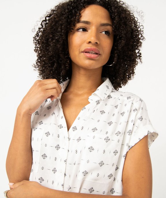 Chemise imprimée à manches courtes femme vue6 - GEMO(FEMME PAP) - GEMO