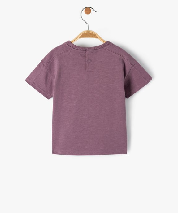 Tee-shirt bébé garçon à manches courtes et imprimé en relief vue3 - GEMO(BEBE DEBT) - GEMO