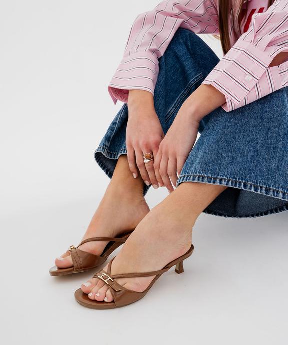 Sandales mules à petit talon femme - Follow Me vue7 - FOLLOW ME - GEMO