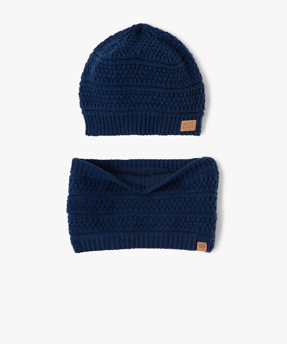 Ensemble bébé garçon 2 pièces (bonnet + tour de cou) vue1 - GEMO (ENFANT) - GEMO